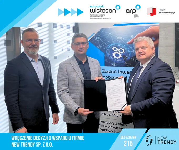 Obraz: Gratulacje dla firmy New Trendy!