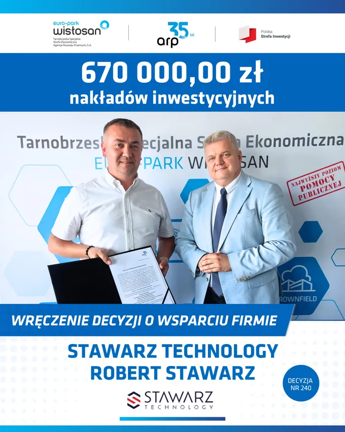 Obraz: Stawarz Technology Robert Stawarz z Decyzją o Wsparciu!